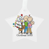 Nouveau Parents Baby Girl, Dog Holiday Orament (dos)