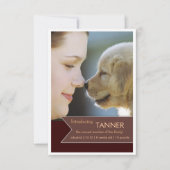 Nouveau Pet Brown Bannière photo Faire-part (Devant)