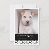 Nouveau Pet Retro Circles B&W Photo Faire-part (Devant)