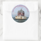 Nouveau phare de London Ledge, Sticker rond CT (Sac)