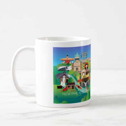 Nouveau Philadelphie, Ohio 11oz ou Mug 15oz (Gauche)