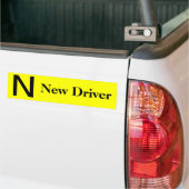 Nouveau pilote jaune pare-chocs autocollant (Sur camion)