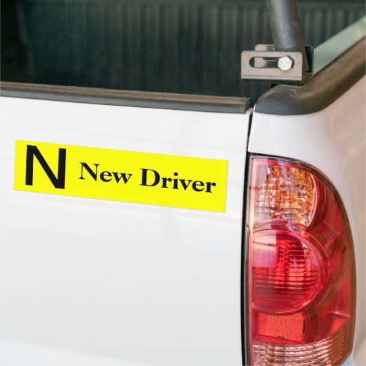 Nouveau pilote jaune pare-chocs autocollant (Sur camion)