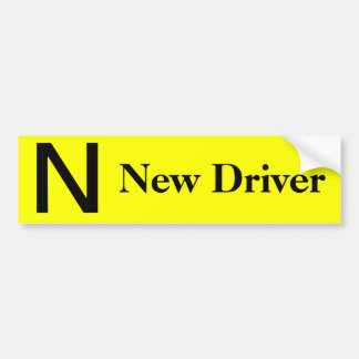 Nouveau pilote jaune pare-chocs autocollant