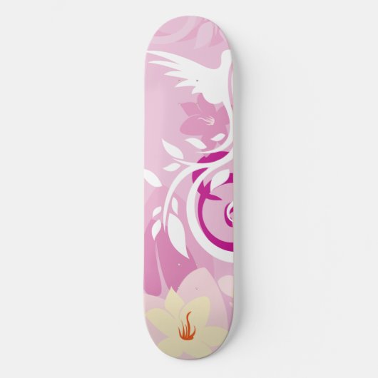 Nouveau Pink Graphics Filles 8 ½" Skateboard perso (Recto)