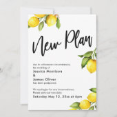 Nouveau plan aquarelle citrons carte de mariage re (Devant)