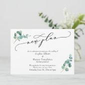 Nouveau plan Eucalyptus reporté Faire-part Mariage (Debout devant)