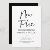 Nouveau plan Mariage simple repoussé Faire-part (Devant / Derrière)