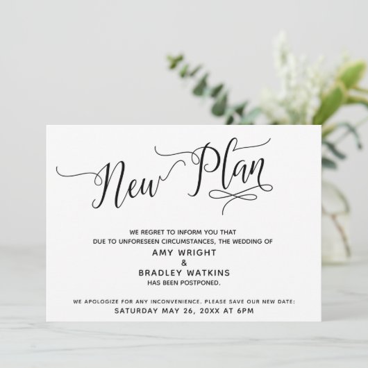 Nouveau plan Reporté Faire-part Mariage (Debout devant)