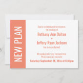 Nouveau plan saumon, Carte de mise à jour Mariage  (Devant)