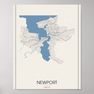 Nouveau-Port, Plan de rue de Vermont Poster –