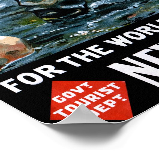 Nouveau Poster vintage néo-zélandais restauré (Coin)