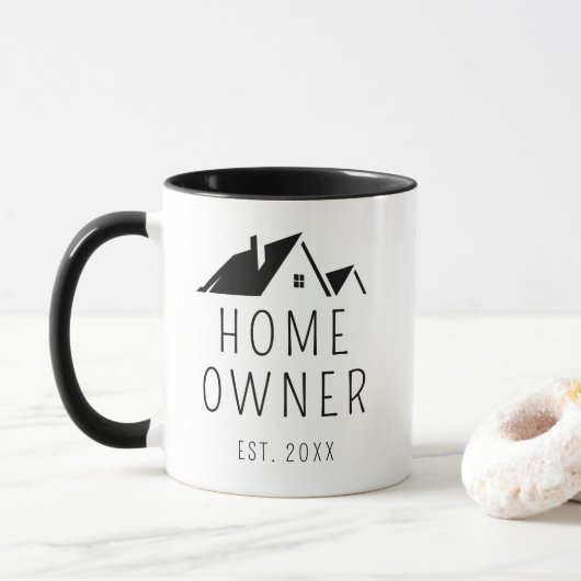 Nouveau propriétaire de maison de café Mug (Avec donut)