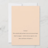 Nouveau rose d'adresse à domicile faire-part de pê (Dos)