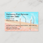 Nouveau service de piscine Cartes de visite modern (Devant)