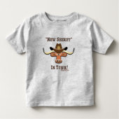 Nouveau Sheriff En Ville, T-shirt Longhorn Toddler (Devant)