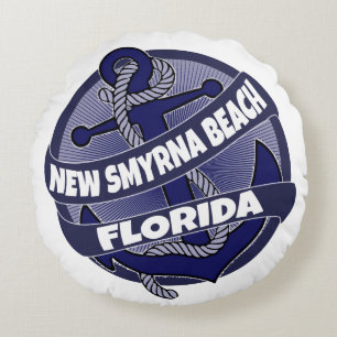 Nouveau Smyrna Beach ancre ronde coussin