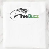 Nouveau Sticker ovale avec logo TreeBuzz (Sac)