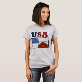 Nouveau T-Shirt Drapeau USA (Devant entier)