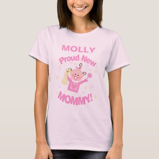 Nouveau T-shirt nommé fait sur commande de bébé de (Devant)