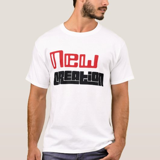 Nouveau T-shirt (rouge et noir) de création (Devant)
