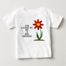 Nouveau Tshirt Bébé Grande Sœur Fleur Enfant