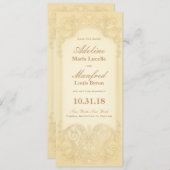 Nouveau Victoriaans: Bleek Gouden Fancy Save the D Save The Date (Voorkant / Achterkant)