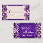 Nouveau Victorian Gold Eggplant carte d'escorte (Devant / Derrière)