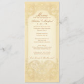 Nouveau Victorien : Pale Gold Fancy Menu Mariage (Devant)