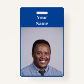 NOUVEAUTÉ ! Badge - Vertical Avec Clip Métal - Ble (Devant)