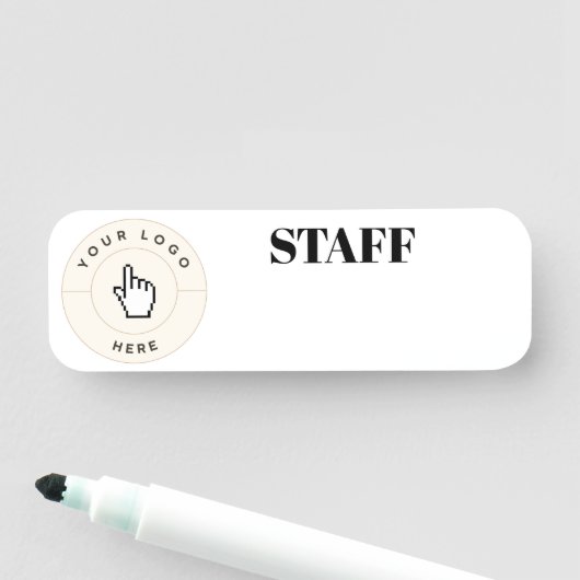 NOUVEAUTÉ ! Étiquette de nom - Effacement sec - 3" (En situation)