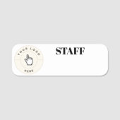 NOUVEAUTÉ ! Étiquette de nom - Effacement sec - 3" (Devant)