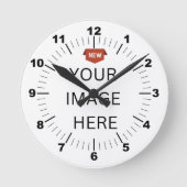 NOUVEAUTÉ ! Horloge murale, Acrylique ronde de 8 p (Recto)