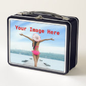 NOUVEAUTÉ ! Lunchbox en métal - Noir - Personnalis (Devant)