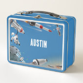 NOUVEAUTÉ ! Lunchbox - Espace (ajouter le nom) Mét (Devant)