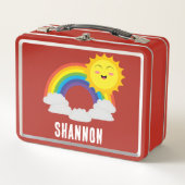 NOUVEAUTÉ ! Lunchbox - Rainbow Sun (ajouter le nom (Devant)