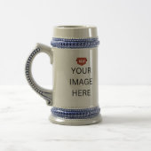 NOUVEAUTÉ ! Stein Mug - 22oz - Gris & Bleu - Perso (Gauche)