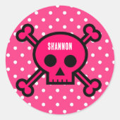 NOUVEAUTÉ ! Sticker rond - Os crâniennes (ajouter (Devant)