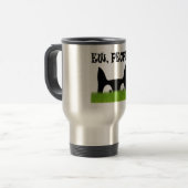 Nouveautés Gentillesse Chat Vert Herbe Voyage Mug (Devant gauche)