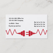 Nouveaux cartes de visite d'électricien (Dos)