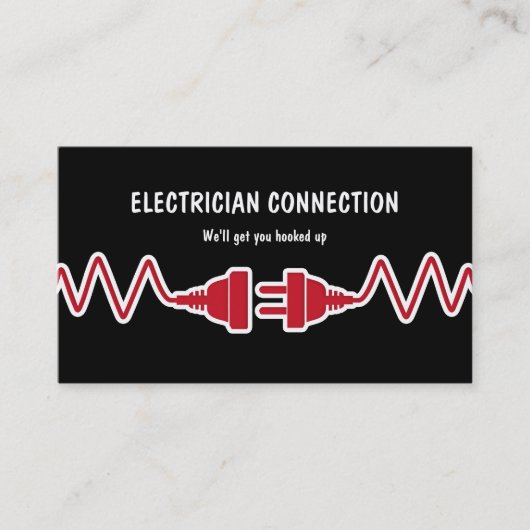 Nouveaux cartes de visite d'électricien (Devant)