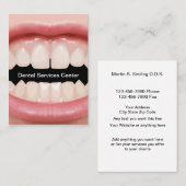 Nouveaux Cartes de visite dentaires verticaux (Devant / Derrière)