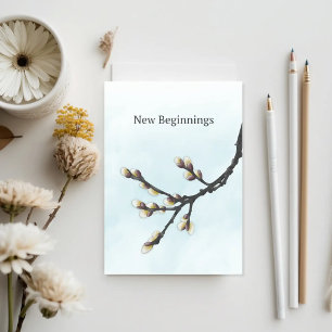 Nouveaux Débuts – Carte d'Encouragement Botanique