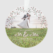 Nouveaux mariés 1er Noël Mr & Mrs Holly Photo (devant)