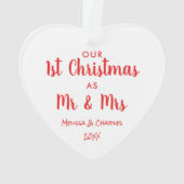 Nouveaux mariés 1ère photo de Noël (dos)