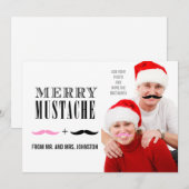 Nouveaux mariés de carte photo de moustache de (Devant / Derrière)