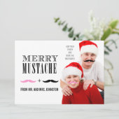 Nouveaux mariés de carte photo de moustache de (Debout devant)