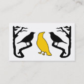 Nouveaux oiseaux Silhouette Noir Jaune Cartes de v (Dos)