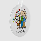 Nouveaux parents d'un bébé garçon et d'un chien (devant)