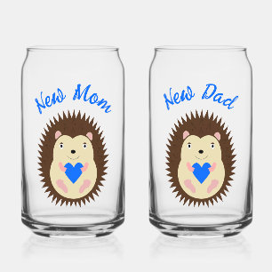 Nouveaux Parents Hérisson Cœur Bleu Petit Garçon